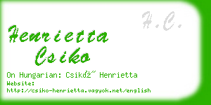 henrietta csiko business card
